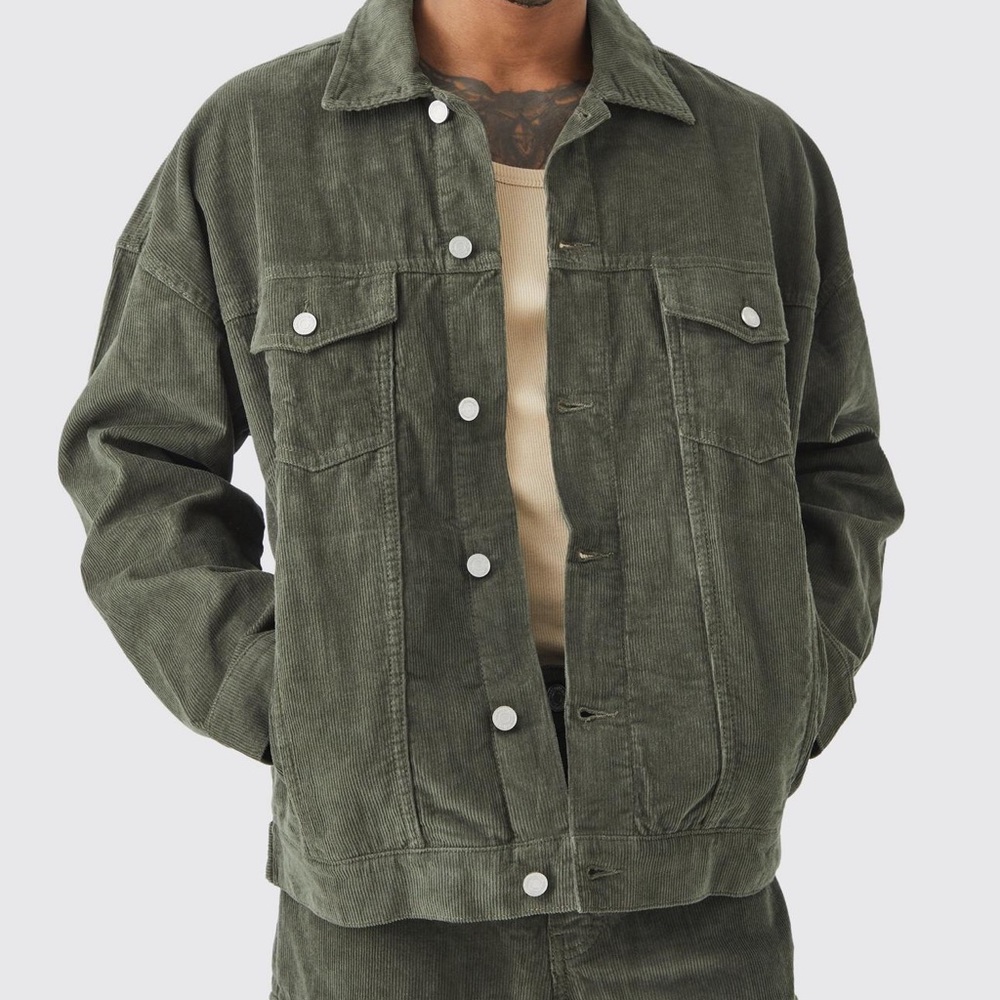Boohoo Man Boxy Cord Jacket